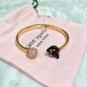 Kate Spade cat hinged cuff